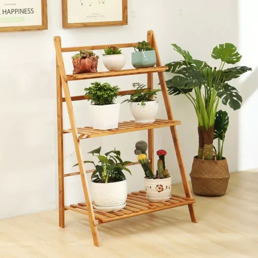 3-Tier Bamboo Plant Stand - Image 2