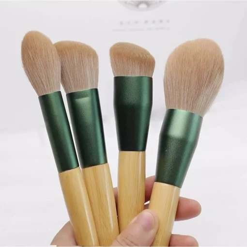 10Pcs Professional Makeup Brush Set with Premium Case - Image 3