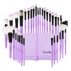 Professional Makeup Brush Set with Eco-Friendly Wooden Handles and Bag