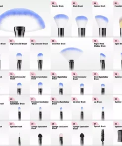 Professional Makeup Brush Set with Eco-Friendly Wooden Handles and Bag