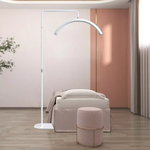 28 Inch LED Half-Moon Lash Light with Adjustable Floor Tripod - Image 2