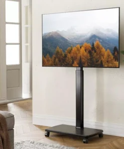 Adjustable & Swivel Universal Floor TV Stand Cart