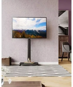 Adjustable & Swivel Universal Floor TV Stand Cart