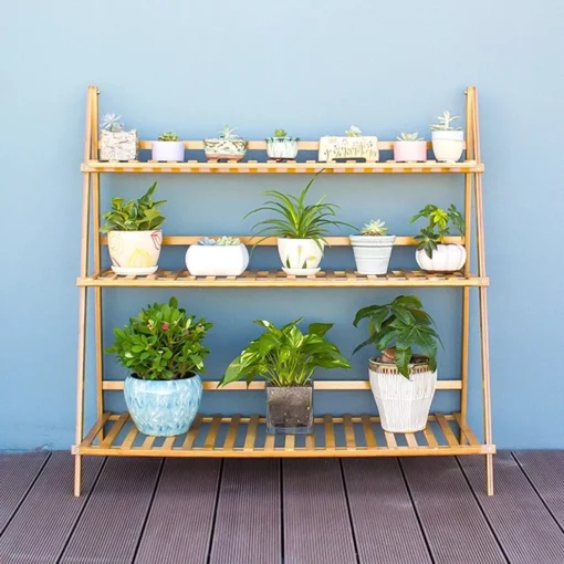 3-Tier Bamboo Plant Stand - Image 3