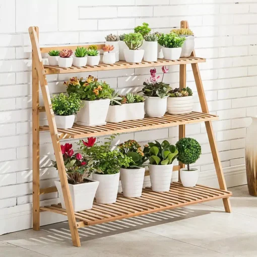 3-Tier Bamboo Plant Stand - Image 4