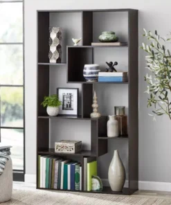 Modern 8-Cube White Bookcase