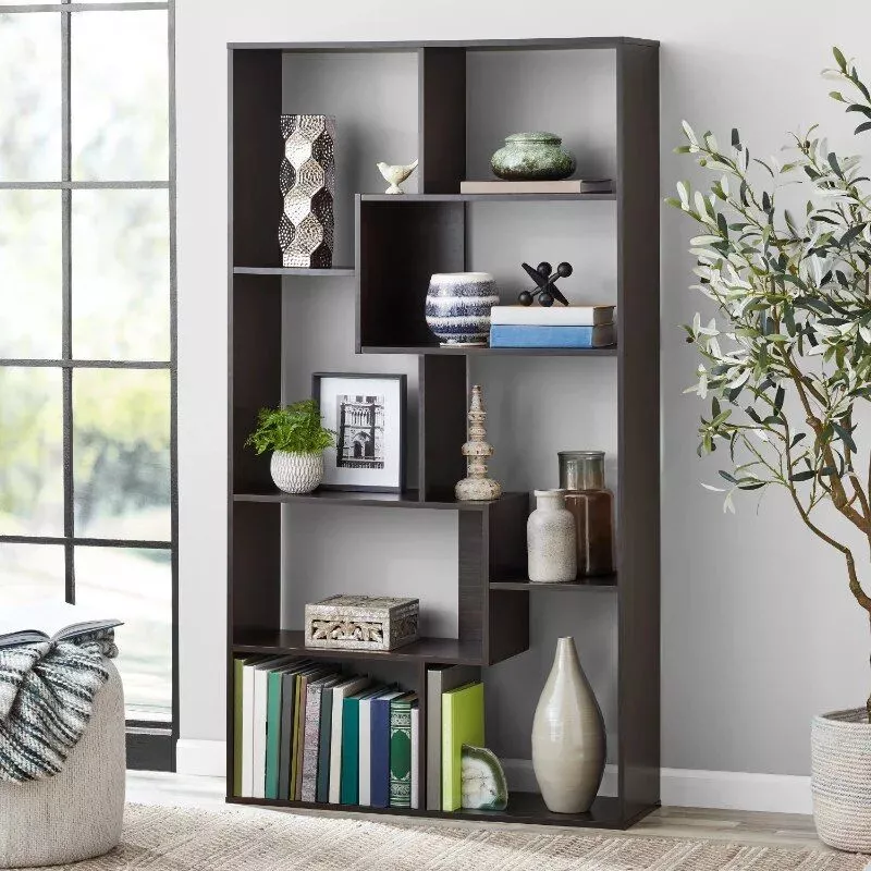 Modern 8-Cube White Bookcase