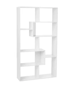 Modern 8-Cube White Bookcase