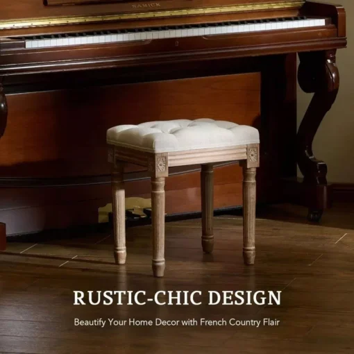Elegant Vintage Ottoman Stool - Image 3