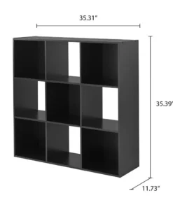 Black/White 9-Cube Organizer Rack