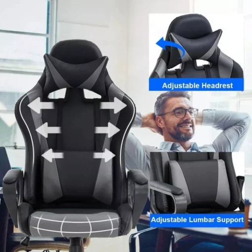 Ergonomic High-Back Gaming & Office Chair with Adjustable Support - Image 5
