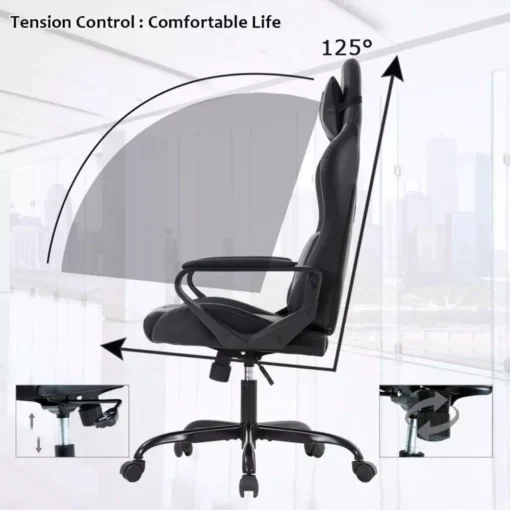 Ergonomic High-Back Gaming & Office Chair with Adjustable Support - Image 4