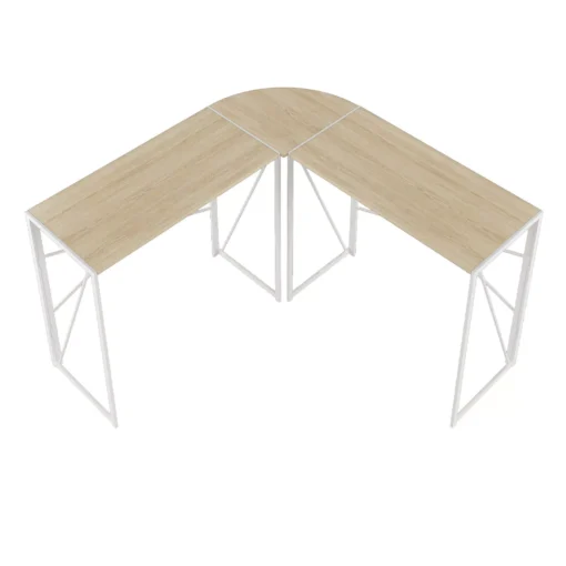 White L-Shaped Corner Desk for Home Office - Image 5