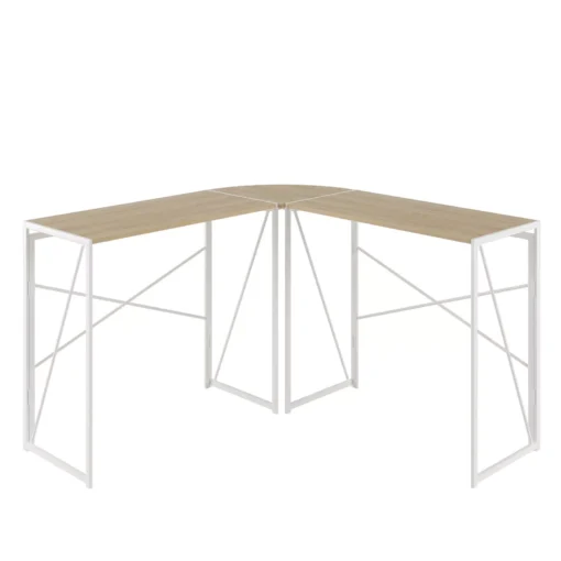 White L-Shaped Corner Desk for Home Office - Image 6