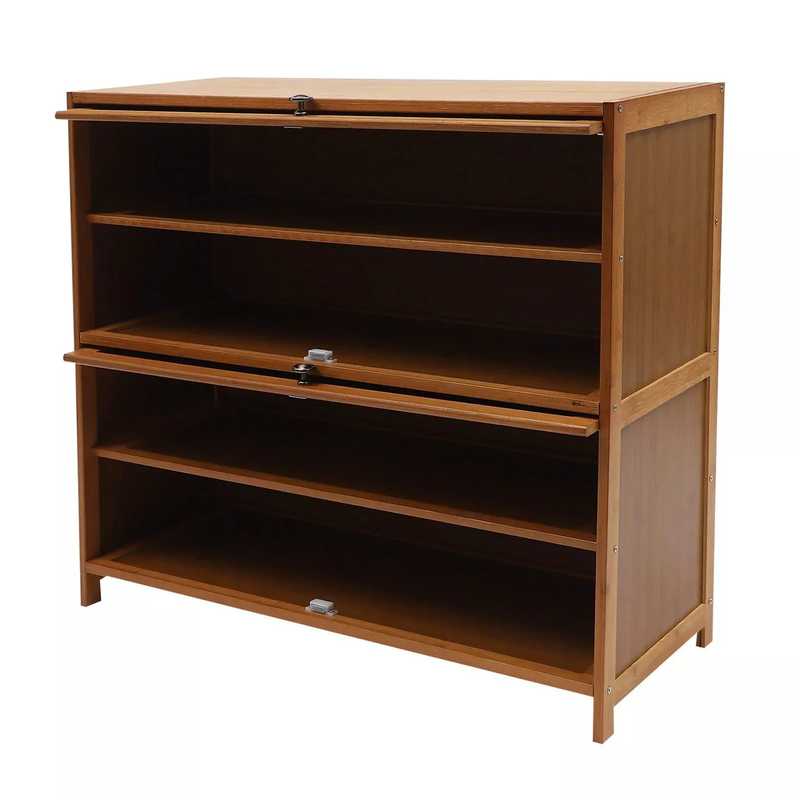 4-Tier Bamboo Shoe Rack Bench