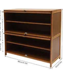 4-Tier Bamboo Shoe Rack Bench