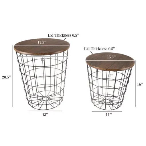 Modern Nesting End Tables with Storage - Image 4
