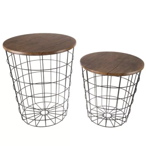 Modern Nesting End Tables with Storage - Image 3