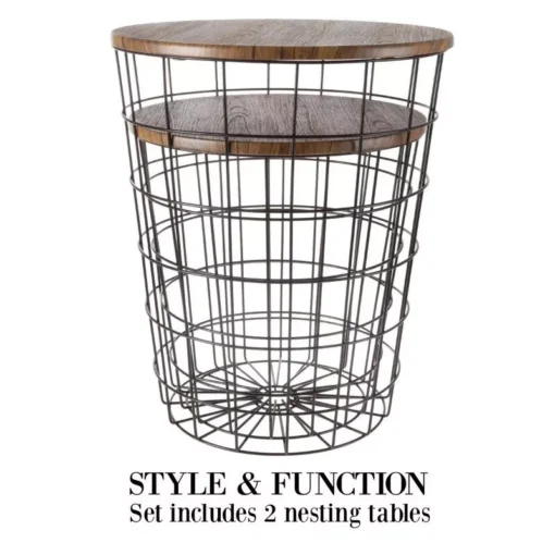 Modern Nesting End Tables with Storage - Image 5