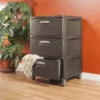 Elegant 3-Drawer Weave Storage Unit