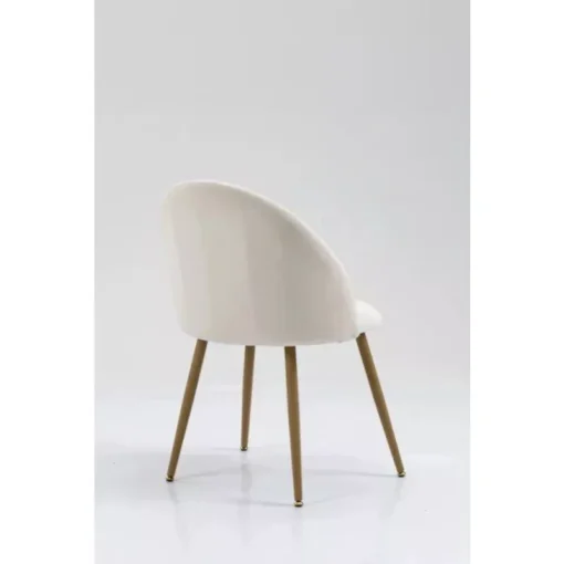 Modern Cream Velvet Accent Chair - Image 5