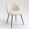 Modern Cream Velvet Accent Chair