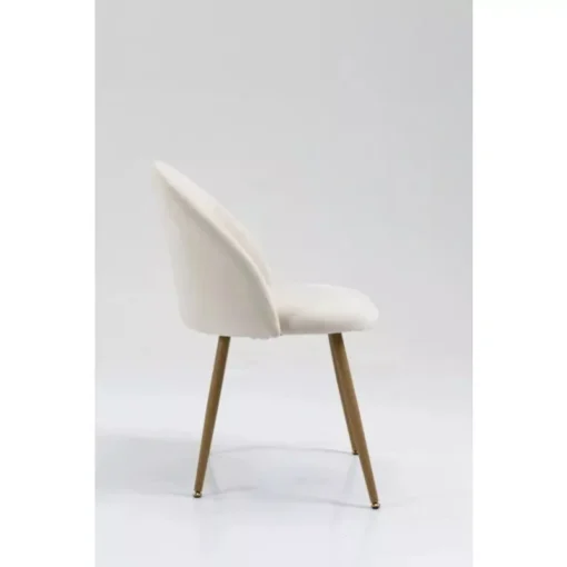 Modern Cream Velvet Accent Chair - Image 4