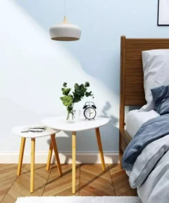 Modern Minimalist Bamboo Nesting End Tables