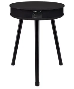 Modern Bluetooth Speaker End Table with USB Charging Port