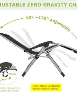 26In Zero Gravity Lounge Chair with Removable Cushion & Headrest