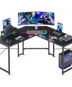 51″ L-Shaped Gaming and Office Desk with Monitor Stand