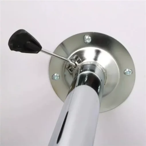 Adjustable Swivel Bar Table with Chrome Base for Café & Bistro - Image 6