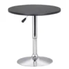 Adjustable Swivel Bar Table with Chrome Base for Café & Bistro
