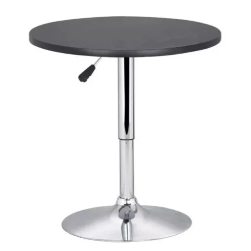 Adjustable Swivel Bar Table with Chrome Base for Café & Bistro