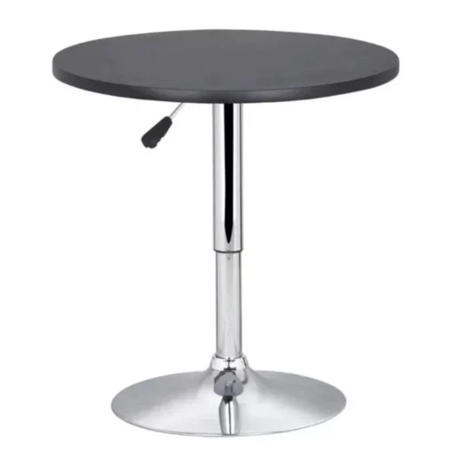 Adjustable Swivel Bar Table with Chrome Base for Café & Bistro - Image 2