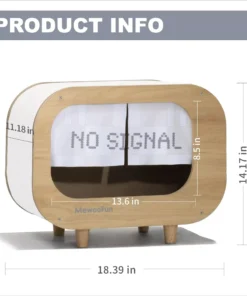 Luxury Wooden Cat House Bed & Condo with Scratching Pad