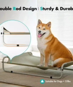 Elevated Dog Bed with Sturdy Double Rod