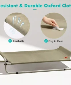 Elevated Dog Bed with Sturdy Double Rod