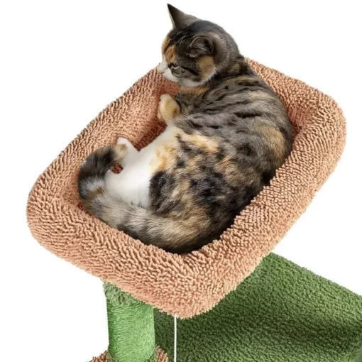 Deluxe 42″ Cactus-Themed Cat Tree with Sisal Scratching Posts & Cozy Condo - Image 5