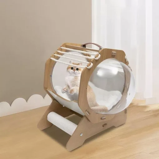 Modern Spaceship Pet Bed for Cats and Dogs