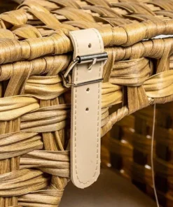 Wicker Cat Bed with Rattan Condos & Cushion