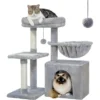 Transformable Cat Tower – 28.5” Small Cat Tree for Indoor Cats