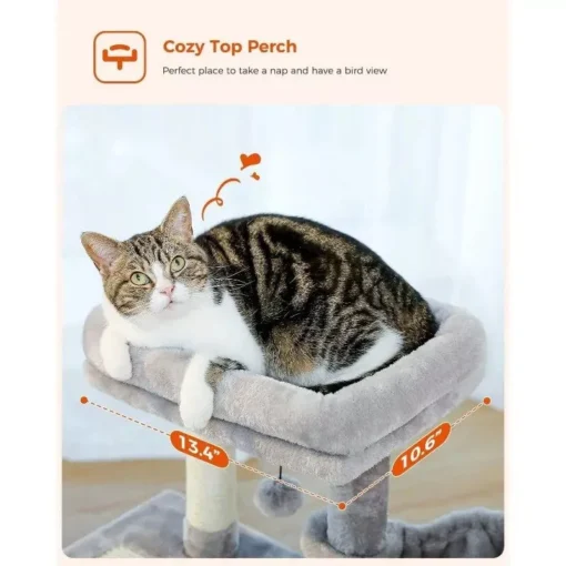 Transformable Cat Tower – 28.5” Small Cat Tree for Indoor Cats - Image 6