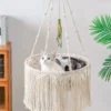 Boho Chic Macrame Cat Hammock