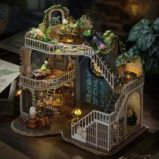 Enchanting Cathedral Miniature Dollhouse Kit - Image 3