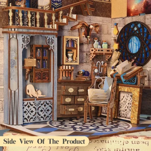 Magical School Lounge DIY Book Nook Kit with Touch Light & Dust Cover - Image 4