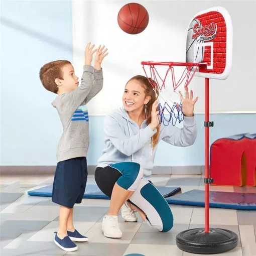 Adjustable Height Basketball Hoop Stand Set for Kids - Image 2