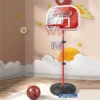 Adjustable Height Basketball Hoop Stand Set for Kids