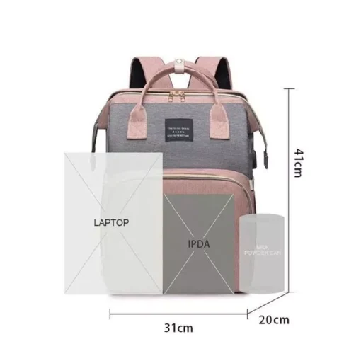 Multi-Function Portable Baby Diaper Bag with Folding Crib and Changing Table - Image 6