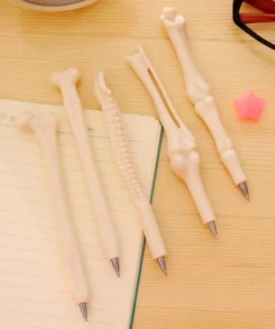100 Pcs Bone-Design Blue Ballpoint Pens